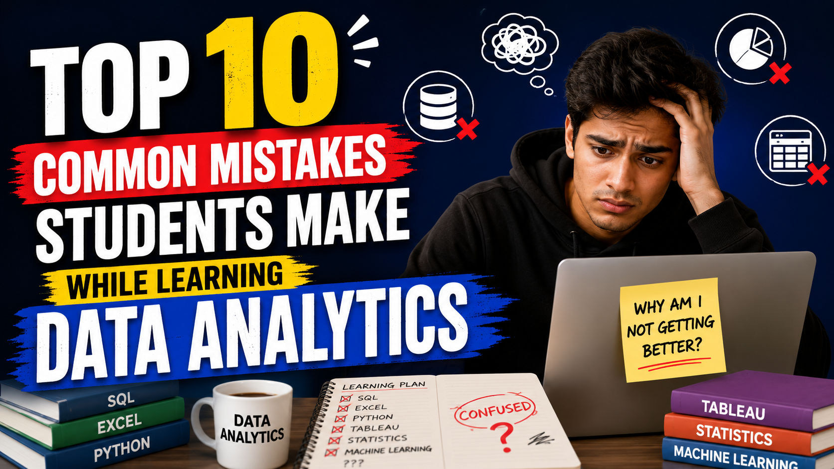 Top 10 Common Mistakes Students Make While Learning Data Analytics