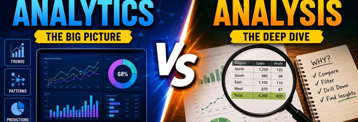 Data Analytics vs Data Analysis
